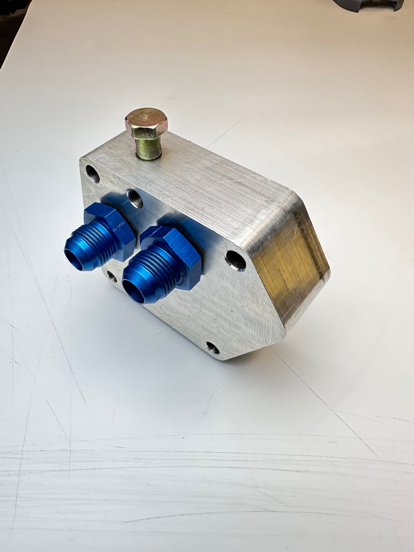 Billet Oil Cooler Plate Fabia Polo Ibiza Remote Oil Cooler Plate (USED)