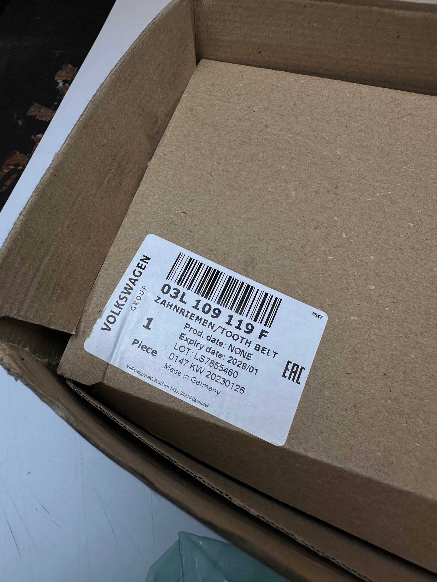 2.0TDI Genuine Timing Belt Kit (new old stock)