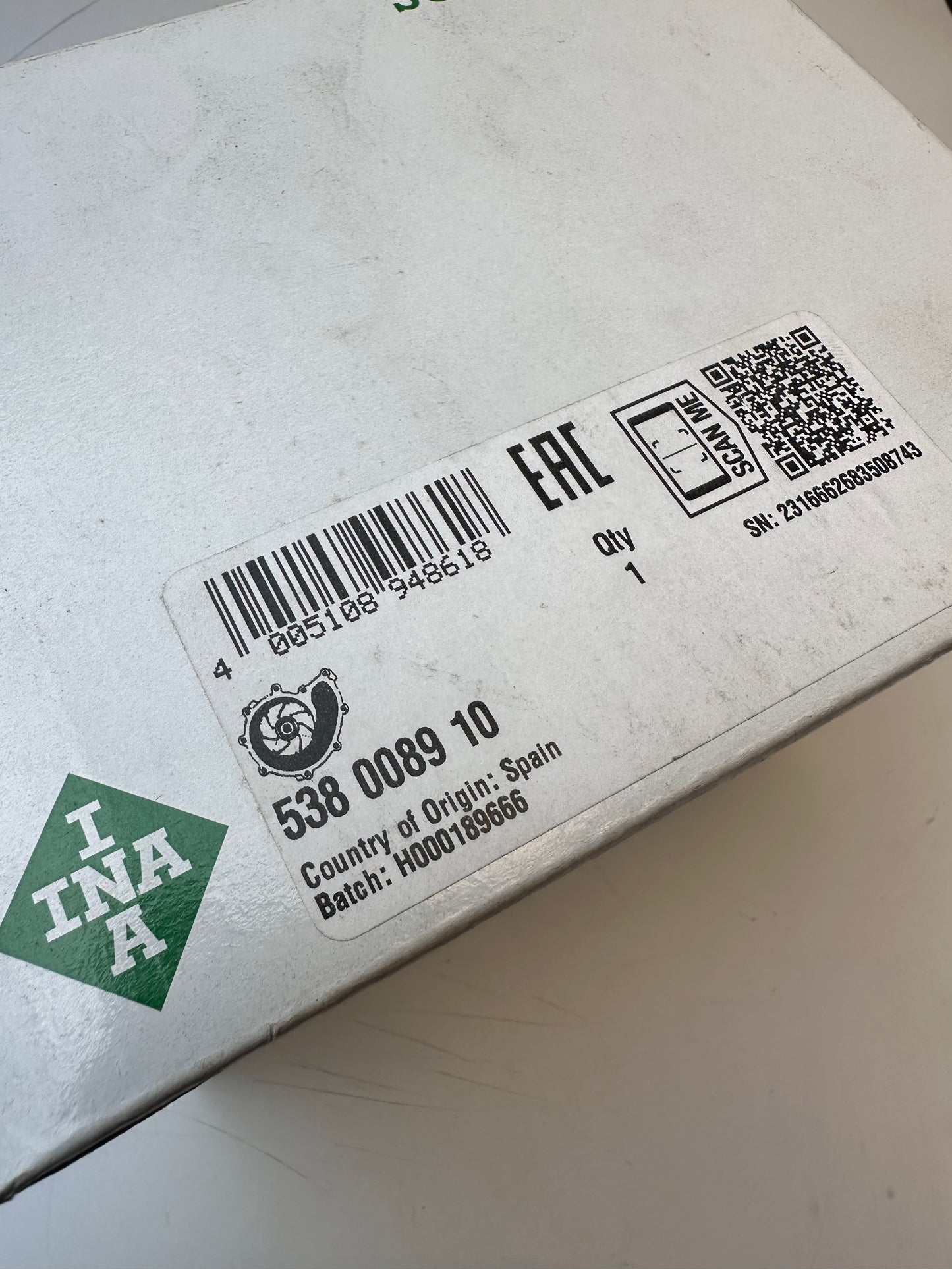 Ina Water Pump 538008910 for Audi VW SEAT Skoda Ford 1.9L 2.0L TDI PD