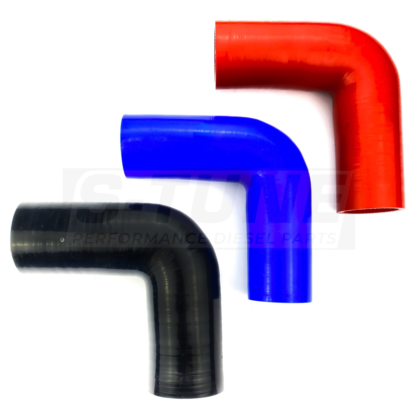 76mm - 63mm (3" - 2.5'') 90 Reducer Silicone Elbow